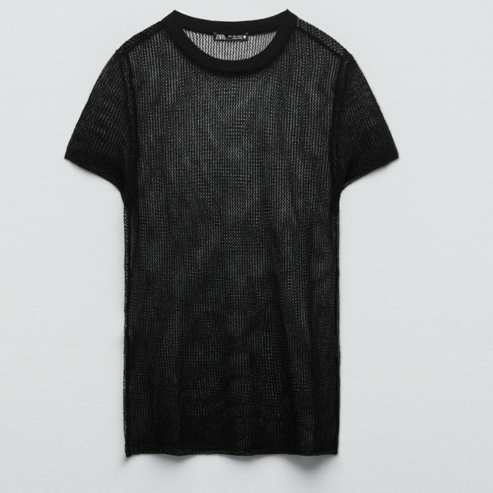 Zara Black Mesh top